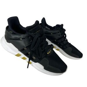 Adidas Equipment EQT Support ADV Black Gold Sneakers Womens 9 Tennis Shoes Run
